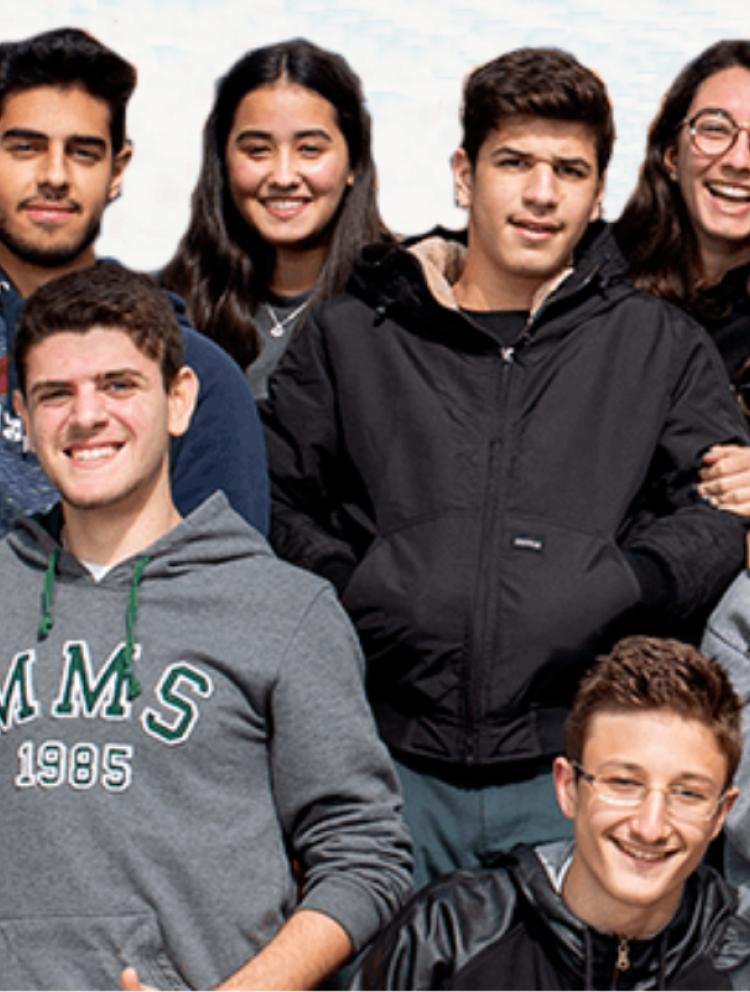 MMS students posing together for a school photo